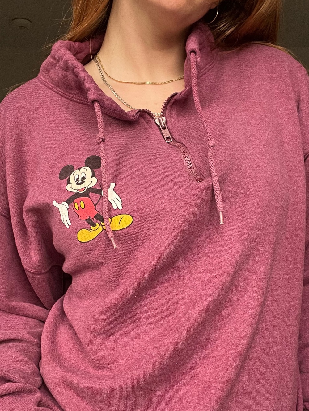 Disney vintage Mickey Mouse quarter zip
